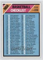 Checklist - Cards 111-220