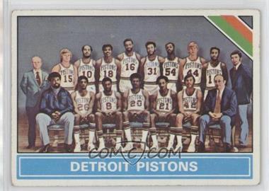 1975-76 Topps - [Base] #208 - Checklist - Detroit Pistons Team