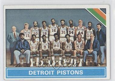 1975-76 Topps - [Base] #208 - Checklist - Detroit Pistons Team