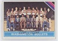 Checklist - Washington Bullets Team [Good to VG‑EX]