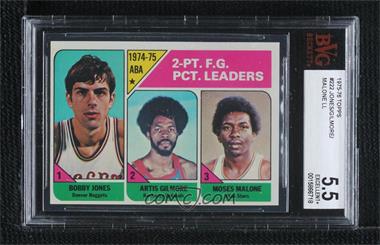 1975-76 Topps - [Base] #222 - League Leaders - Bobby Jones, Artis Gilmore, Moses Malone [BVG 5.5 EXCELLENT+]