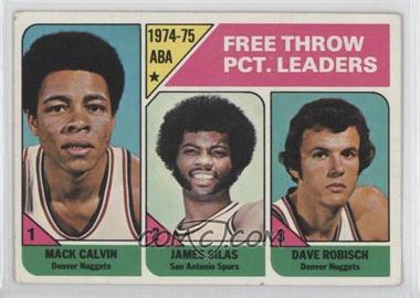 1975-76 Topps - [Base] #224 - League Leaders - Mack Calvin, James Silas, Dave Robisch [Good to VG‑EX]
