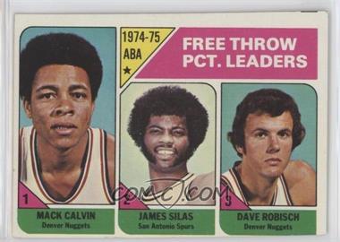 1975-76 Topps - [Base] #224 - League Leaders - Mack Calvin, James Silas, Dave Robisch