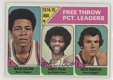 1975-76 Topps - [Base] #224 - League Leaders - Mack Calvin, James Silas, Dave Robisch