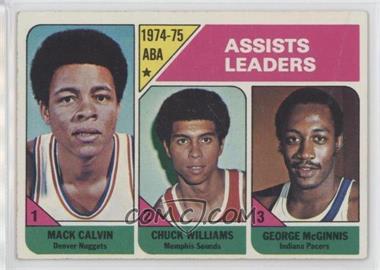 1975-76 Topps - [Base] #226 - League Leaders - Mack Calvin, Chuck Williams, George McGinnis [Good to VG‑EX]