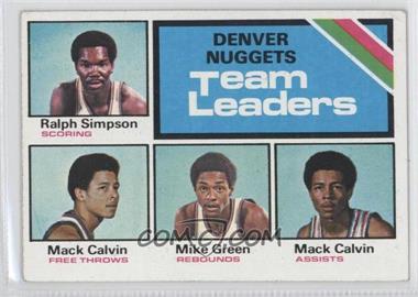 1975-76 Topps - [Base] #278 - Team Leaders - Ralph Simpson, Mack Calvin, Mike Green [Good to VG‑EX]