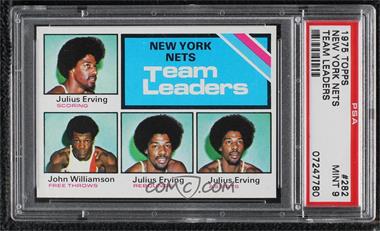 1975-76 Topps - [Base] #282 - Team Leaders - Julius Erving, John Williamson [PSA 9 MINT]