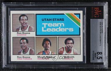 1975-76 Topps - [Base] #286 - Team Leaders - Ron Boone, Moses Malone, Al Smith [BVG 8.5 NM‑MT+]