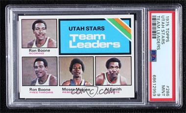 1975-76 Topps - [Base] #286 - Team Leaders - Ron Boone, Moses Malone, Al Smith [PSA 9 MINT]