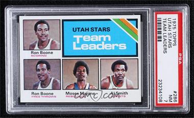 1975-76 Topps - [Base] #286 - Team Leaders - Ron Boone, Moses Malone, Al Smith [PSA 7 NM]