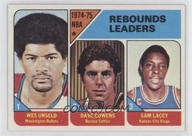 1975-76 Topps - [Base] #4 - League Leaders - Wes Unseld, Dave Cowens, Sam Lacy