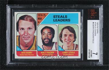 1975-76 Topps - [Base] #6 - League Leaders - Rick Barry, Walt Frazier, Larry Steele [BVG 7 NEAR MINT]