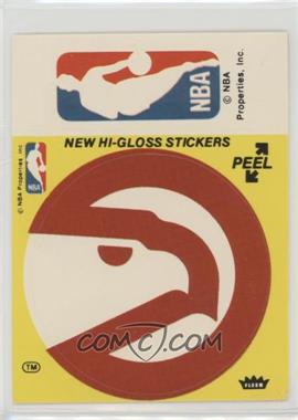 1976-78 Fleer NBA Basketball Team Stickers - [Base] #_AHNB.1 - Atlanta Hawks/NBA Logo (Yellow) [COMC RCR Poor]