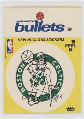 1976-78 Fleer NBA Basketball Team Stickers - [Base] #_BCWB.1 - Boston Celtics/Washington Bullets (Yellow)