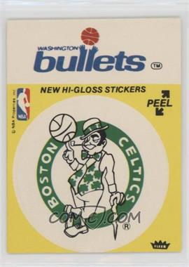 1976-78 Fleer NBA Basketball Team Stickers - [Base] #_BCWB.1 - Boston Celtics/Washington Bullets (Yellow)