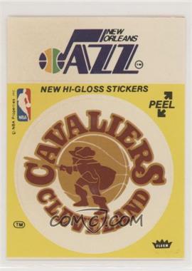 1976-78 Fleer NBA Basketball Team Stickers - [Base] #_CCNO.1 - Cleveland Cavaliers/New Orleans Jazz (Yellow)