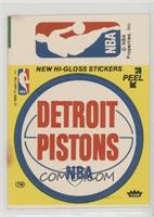 Detroit Pistons/NBA Logo (Yellow) [Poor to Fair]