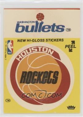1976-78 Fleer NBA Basketball Team Stickers - [Base] #_HRWB.2 - Houston Rockets/Washington Bullets (Yellow) [Good to VG‑EX]