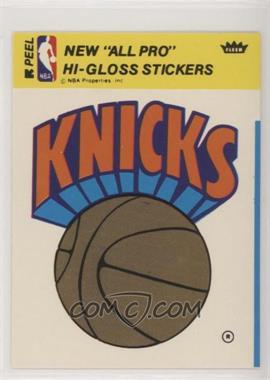 1976-78 Fleer NBA Basketball Team Stickers - [Base] #_NYKN.1 - New York Knicks (Yellow)