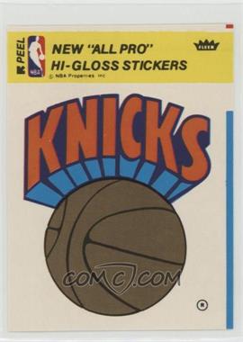 1976-78 Fleer NBA Basketball Team Stickers - [Base] #_NYKN.1 - New York Knicks (Yellow)