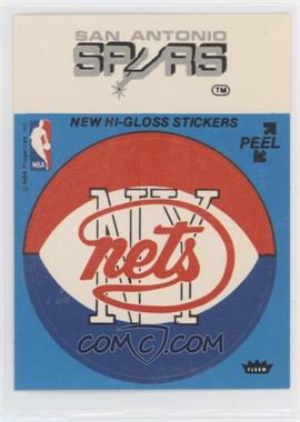 1976-78 Fleer NBA Basketball Team Stickers - [Base] #_NYSA.2 - New York Nets/San Antonio Spurs (Blue)