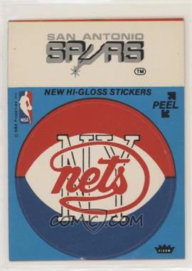 1976-78 Fleer NBA Basketball Team Stickers - [Base] #_NYSA.2 - New York Nets/San Antonio Spurs (Blue)