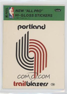 1976-78 Fleer NBA Basketball Team Stickers - [Base] #_POTB.1 - Portland Trail Blazers Team (Green)