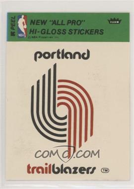 1976-78 Fleer NBA Basketball Team Stickers - [Base] #_POTB.1 - Portland Trail Blazers Team (Green)