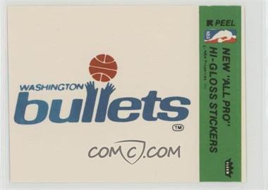 1976-78 Fleer NBA Basketball Team Stickers - [Base] #_WABU.1 - Washington Bullets Team (Green) [Good to VG‑EX]