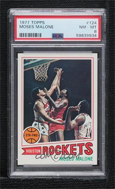 1977-78 Topps - [Base] - White Back #124 - Moses Malone [PSA 8 NM‑MT]