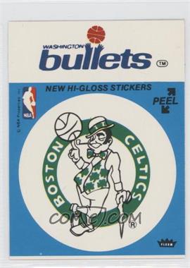 1978-79 Fleer NBA Basketball Team Stickers - [Base] #BCWB.2 - Boston Celtics/Washington Bullets (Blue)