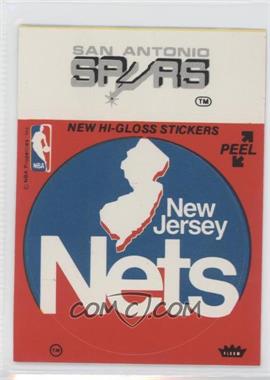 1978-79 Fleer NBA Basketball Team Stickers - [Base] #NJSA.1 - New Jersey Nets, San Antonio Spurs (Red)