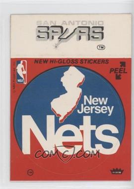 1978-79 Fleer NBA Basketball Team Stickers - [Base] #NJSA.1 - New Jersey Nets, San Antonio Spurs (Red)