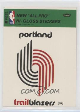 1978-79 Fleer NBA Basketball Team Stickers - [Base] #POTR - Portland Trail Blazers Team
