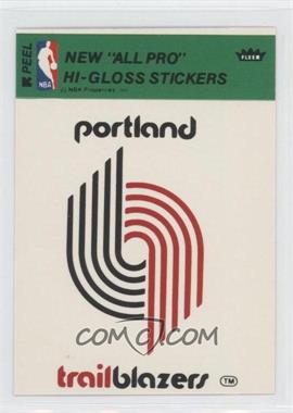 1978-79 Fleer NBA Basketball Team Stickers - [Base] #POTR - Portland Trail Blazers Team