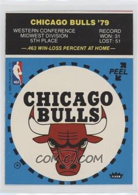 1979-80 Fleer NBA Basketball Team Stickers - [Base] #_CHBU.2 - Chicago Bulls Team (Blue)