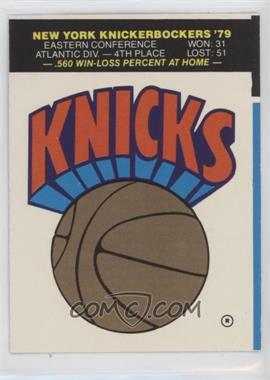 1979-80 Fleer NBA Basketball Team Stickers - [Base] #_NYKN - New York Knicks