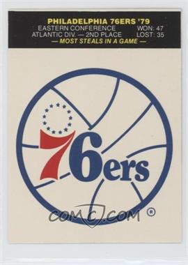 1979-80 Fleer NBA Basketball Team Stickers - [Base] #_PHSI - Philadelphia 76ers Team