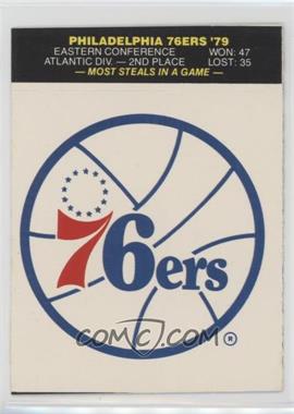 1979-80 Fleer NBA Basketball Team Stickers - [Base] #_PHSI - Philadelphia 76ers Team