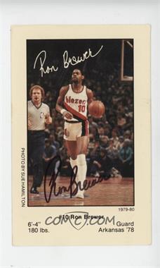 1979-80 Portland Trailblazers Police - [Base] #10 - Ron Brewer [JSA Certified COA Sticker]