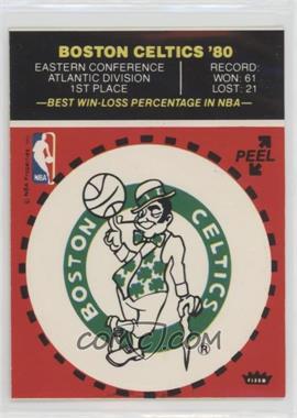 1980-81 Fleer NBA Basketball Team Stickers - [Base] #_BOCE.2 - Boston Celtics (Red; Cartoon Back - Most Personal Fouls in a Game)