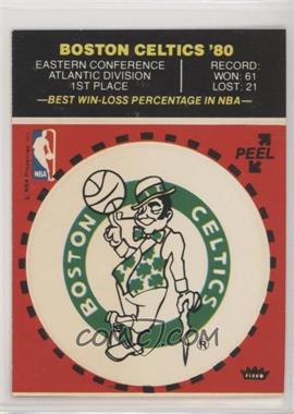 1980-81 Fleer NBA Basketball Team Stickers - [Base] #_BOCE.2 - Boston Celtics (Red; Cartoon Back - Most Personal Fouls in a Game)
