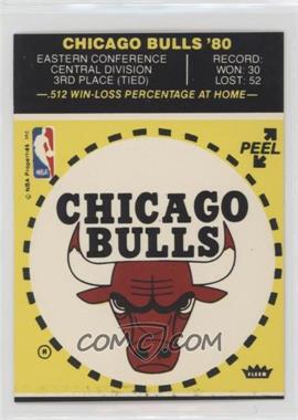 1980-81 Fleer NBA Basketball Team Stickers - [Base] #_CHBU.6 - Chicago Bulls (Yellow; Puzzle Back)