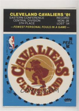 1980-81 Fleer NBA Basketball Team Stickers - [Base] #_CLCA.4 - Cleveland Cavaliers (Blue; Puzzle Back)