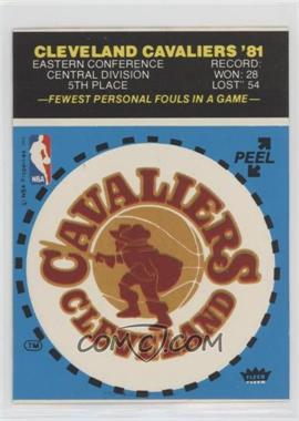 1980-81 Fleer NBA Basketball Team Stickers - [Base] #_CLCA.4 - Cleveland Cavaliers (Blue; Puzzle Back)