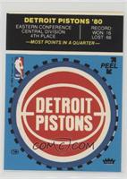 Detroit Pistons (Blue; Cartoon Back - Fewest Free Throws in a Game)