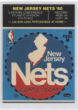 1980-81 Fleer NBA Basketball Team Stickers - [Base] #_NEJN.3 - New Jersey Nets (Blue; Cartoon Back)