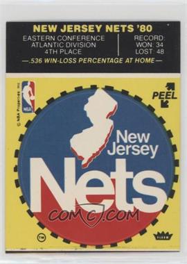 1980-81 Fleer NBA Basketball Team Stickers - [Base] #_NEJN.5 - New Jersey Nets (Yellow Puzzle Back)