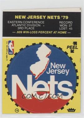 1980-81 Fleer NBA Basketball Team Stickers - [Base] #_NEJN.5 - New Jersey Nets (Yellow Puzzle Back)