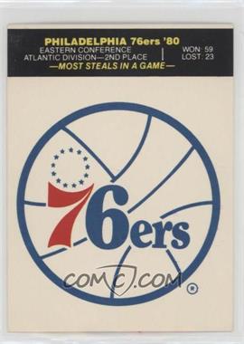 1980-81 Fleer NBA Basketball Team Stickers - [Base] #_PH76.2 - Philadelphia 76ers (Puzzle Back)